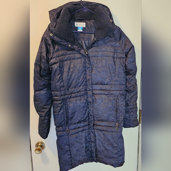 Columbia Ruby Falls Long Down Jacket Blue Women's Size Small - Picture 1 of 11